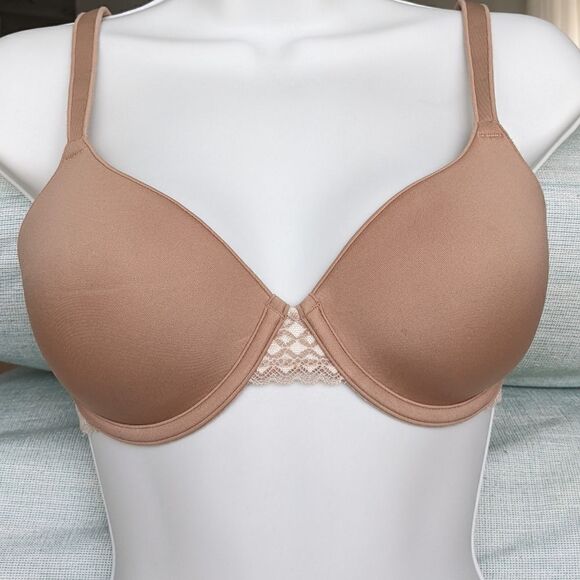 WONDERBRA Lace Nude Beige Color Bra Wire Slightly Padded 34C C018 - Picture 10 of 10